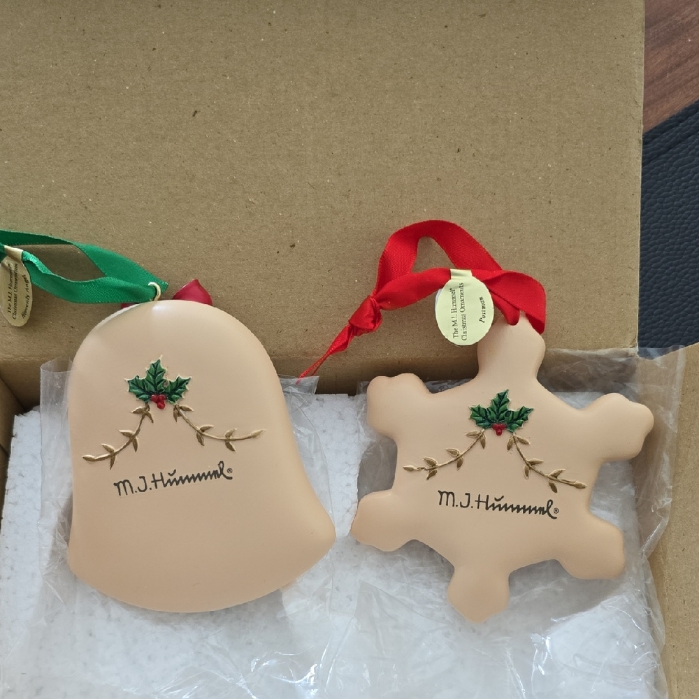 Hummel Cream Holiday Ornaments Rustic Charm